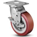 Colson Colson® 4 Series Swivel Plate Caster 4.06109.929 BRK7 Polyurethane With Brake 6" Dia. 900 Lb 4.06109.929 BRK7